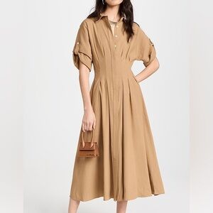 Veronica Beard Tan Midi Dress